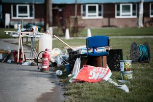 The clean-up operation at West Mid Showground