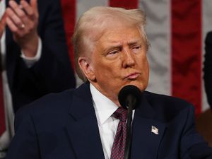 President Donald Trump addresses a joint session of Congress at the Capitol in Washington