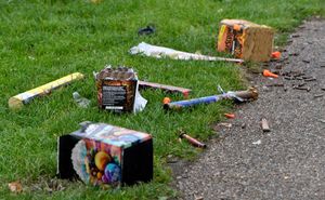 A huge amount of used fireworks were left at Phoenix Park, Wolverhampton
