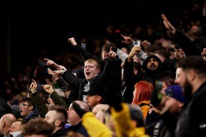 Wolves fans celebrate (Photo by Jack Thomas - WWFC/Wolves via Getty Images)