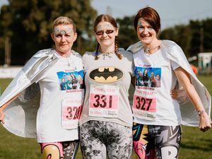 Supporting image for story: Kapow! – Superheroes in Shrewsbury tackle giant assault course to raise money for Severn Hospice