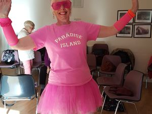 Supporting image for story: Pink power in Ludlow: Cancer support group dons dazzling outfits for charity