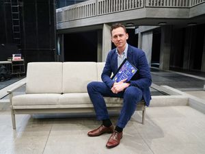 Supporting image for story: Tom Hiddleston rehearses for Ukraine charity poetry reading at National Theatre