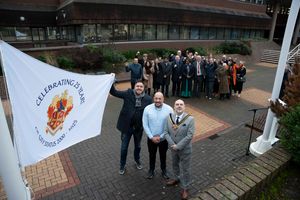 The Mayor with Jason Guy from Staff Today and Scott Bernard from The Mount Hotel.