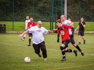 Supporting image for story: Telford veterans roll back the years in charity football clash
