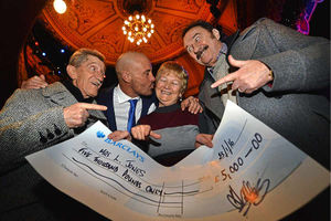 Supporting image for story: Chuckle Brothers present charity cheque