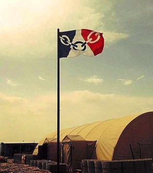 The flag flies high in Afghanistan