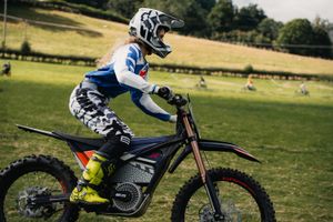 Dirt bike rider at Camp VC