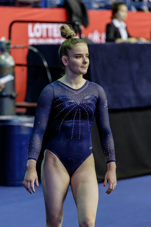 Alice Kinsella at the 2018 Gymnastics World Cup, held at Arena Birmingham. Pic: Chris Bowley