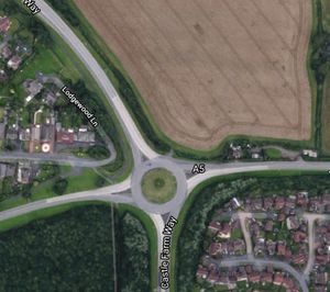 Miller Homes applied for permission to build 455 homes on 69 acres of land northeast of Castle Farm Way, in Priorslee. Image: Google.