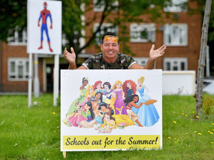 Supporting image for story: School's out! Pub staff decorate island with beloved characters to welcome summer holidays