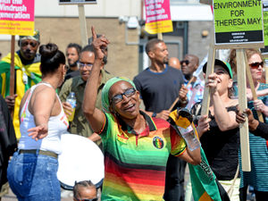 Supporting image for story: Windrush grandmother Paulette Wilson joins march through city for justice - WATCH