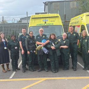 His colleagues gathered to wish him well