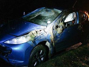 Supporting image for story: Two men narrowly avoid injury as car rolls 'number of times' in Staffordshire smash