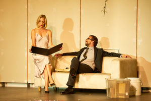 Lizzy Watts (Hedda Gabler) and Richard Pyros (Lovborg). Photo by Brinkhoff Mögenburg