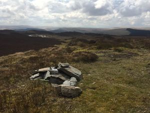 The site in Rhayader where the World War 2 bomber crashed in December 1944
