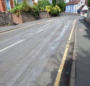 The clean up on Mill Bank, Wellington on Monday Photo: Telford & Wrekin Council