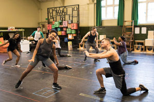 Matilda cast members during their first day of rehearsals. Pic: Helen Maybanks