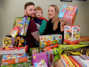 Supporting image for story: Family donate toys and food to thank hospital that saved son's life