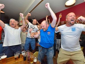 Supporting image for story: This time it could be coming home: Fans roar on England - in pictures