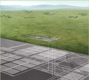 Tip of the iceberg: A medium-sized industrial site would conceal a much larger operation beneath the ground