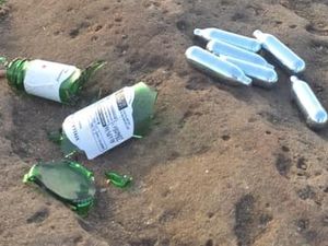 Supporting image for story: Firefighters put out Rugeley grass fire after laughing gas cannisters found