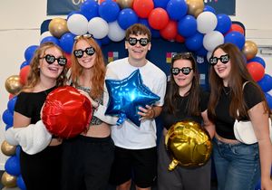 Lailah Davies, Evie Farmer, Zach Biddle, Elie Cooper and Tamzin Styles took the chance to relax after revealing their grades