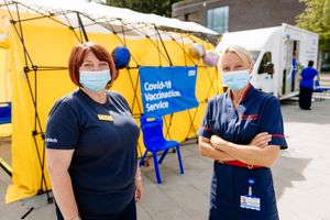 On the right is Rebecca Warren (Clinical Lead)