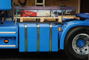 Larry's coffin arriving by lorry at Bushbury Crematorium