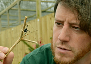 Scott Adams with the black widow spiders