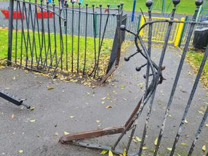 A section of railing was mangled beyond repair. Photo: Thomas Janke