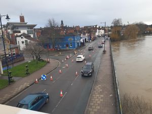 Supporting image for story: Main routes through Shrewsbury closed to traffic due to rising River Severn