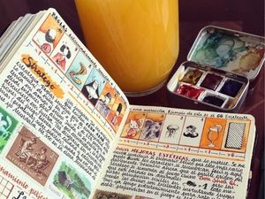 Supporting image for story: This man journeyed around the world and his travel notebooks are works of art