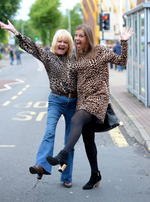 Leopard skin ladies Lainie Whatsize and Helen Brewin