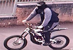 An off-road bike has been seen riding in Brookside. Picture: West Mercia Police.