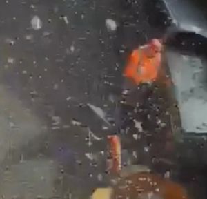 The moment the fire extinguisher exploded. Image: Shropshire Council