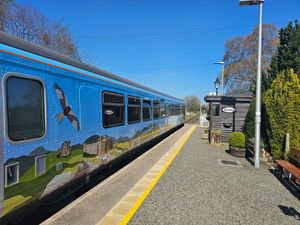 Active Travel Class 153 at Dolau Station on the Heart of Wales Line