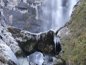 Supporting image for story: Waterfall is frozen in time