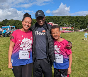 Chacherelle, Elan and Jurtis Clayton at the Race for Life event in Sandwell last year.