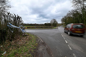 The scene of the fatal crash at the junction of High Arcal Road and the B4176