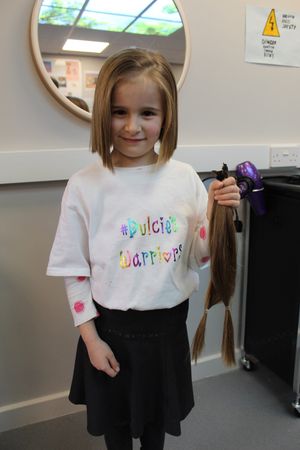 Josie had 17 inches cut off her hair