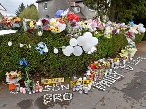 Supporting image for story: Sea of tributes left at scene where 19-year-old motorcyclist died in Kingswinford
