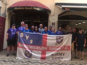 Supporting image for story: Shrewsbury Town fans enjoy their fun in the sun