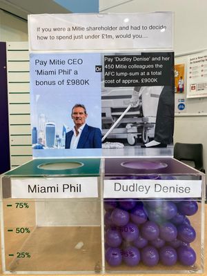 A vote at Russells Hall hospital was unanimous - pay Dudley Denise and her colleagues, not Miami Phil. Picture: Unison trade union