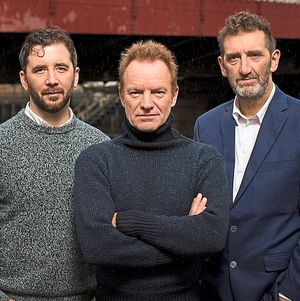 Got it nailed – Sting with Lorne Campbell and Jimmy Nail