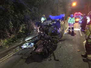 The fire service shared pictures of the incident. Picture: Bridgnorth Fire Station.