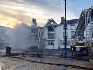 Twelve people, including three children, were rescued. Photo: Mid and West Wales Fire Service