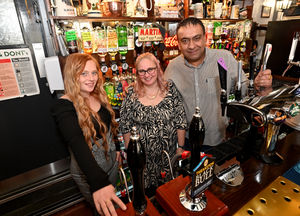 The Plough and Harrow pub, Worcester Street, Wolverhampton. Pics for Love Your Local feature..Suky Shihmar, Debra Crowe and her daughter Kimberley Brown...