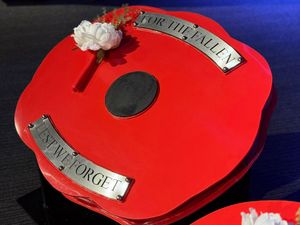 Chemical etched poppy