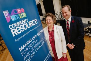 Shropshire Rural Communities Charity has changed its name to Community Resource In Picture: Hugh Strickland (Chairman) and Julia Baron (Chief Ex) 